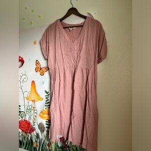 Linen blend dress